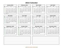 2.1 download as image (.png) | download as pdf (.docx). Printable Yearly Calendar 2022 Free Calendar Template Com