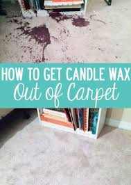 how to get wax out of your carpet