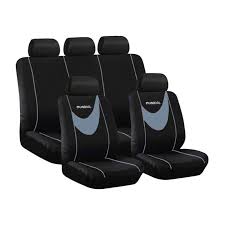 Seat Cover Set 9pc Grey Mundial Impex