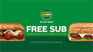 Looking for the subway sub of the day? Subway Malaysia Is Having Buy 1 Free 1 Promotion On 31 Oct 2019 To Celebrate World Sandwich Day Kl Foodie