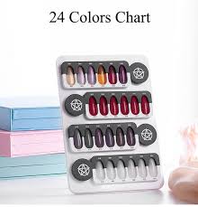 Tamax Na039 24 Tips Nail Gel Polish Color Display Chart Salon Acrylic Gel Magnetic Nail Display Color Showing Shelf Card Chart False Nails Uk Nail