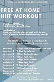 at home hiit workout with weights