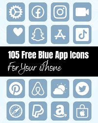 105 free aesthetic blue app icons for
