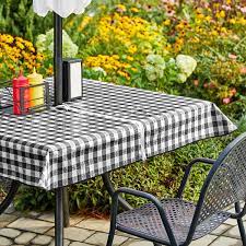 Textured Gingham Vinyl Table Cover