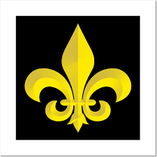 Gold Bevel Fleur De Lis New Orleans