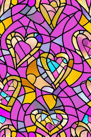 Whimsical Stained Glass Bright Colorful