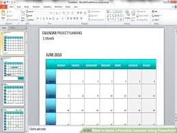 How To Make A Printable Calendar Using Powerpoint 9 Steps