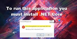 must install net core fix