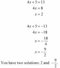 solving absolute value equations
