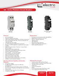 A circuit breaker is a switching device which can be operated manually as well as automatically for controlling and protection of electrical power system respectively. Qz Series Miniature Circuit Breakers Cbi