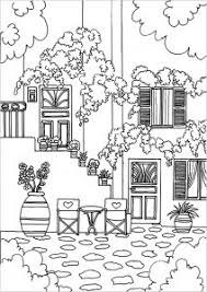 Some tips for printing these coloring pages: Architecture And Living Coloring Pages For Adults