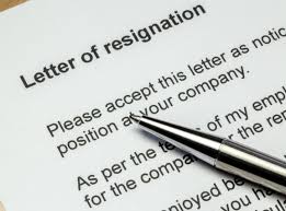 professional letter of resignation