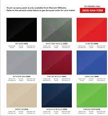 Paint Options And Color Codes Maxx D