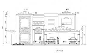 Elevation In Autocad House Drawing