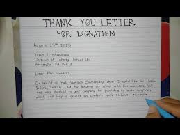 how to write a thank you letter for