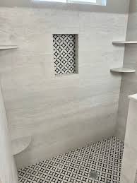 groutless shower custom marble