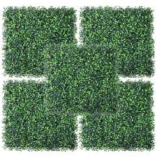 12 Pieces 20 In X 20 In X 1 8 In Artificial Boxwood Hedge Grass Wall Panel Faux Greenery Uv Protected