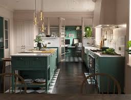 custom rta green kitchen cabinets with