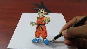 Kemudian terulang lagi tamat pada 2015. How To Draw 3d Goku Easy Dragon Ball 3d Trick Art Youtube
