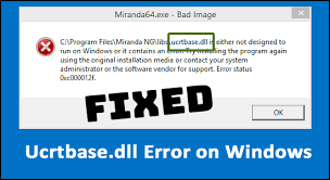 ucrtbase dll error on windows 10
