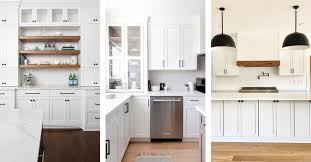 40 white cabinets with black hardware