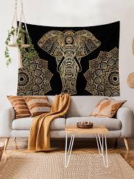 1pc Mandala Elephant Pattern Tapestry
