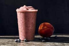 peach blueberry smoothie with