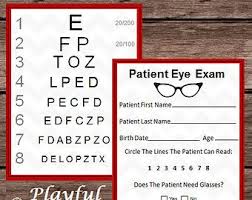 Pretend Doctor Eye Chart And Patient Exam Montessori