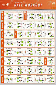 Exercise Ball Fabric Canvas Poster Bodybuilding Guide Men