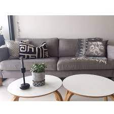 ikea karlstad sofa with isunda grey