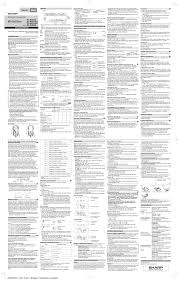 User Manual Sharp El W531xg 2 Pages