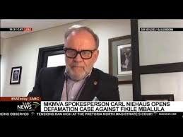 Carl niehaus was born on 25 december 1959 and grew up in zeerust, north west province. Mkmva S Carl Niehaus Opens Defamation Case Against Transport Minister Fikile Mbalula Youtube