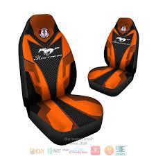 Ford Mustang Red Black Car Seat Covers