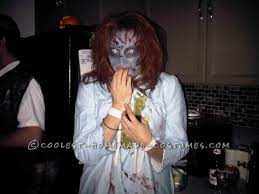 scary homemade exorcist costume and makeup