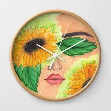 Sunflower Wall Clock By Snigdha