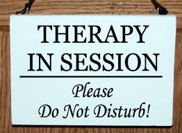 Therapy In Session Please Do Not Disturb Wood Door Hanger