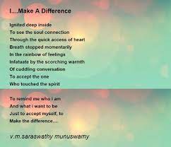difference poem by v m saraswathy munuswamy