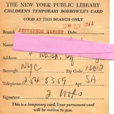 Check spelling or type a new query. A Village Kid S Library Card Ephemeral New York