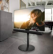 For many people, connecting a soundbar to a tv is the easiest way to improve the sound of tv shows and movies. Spectral Circle Pivoting Tv Stand For Tv And Sound Bar Spectral Audio Mobel Gmbh