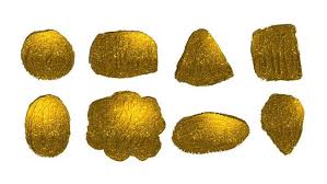 Golden Glitter Circle Vector Art Icons