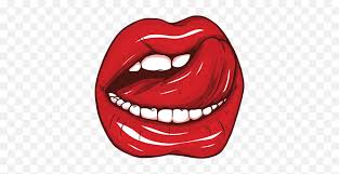 tongue licking lips emoji licking lips