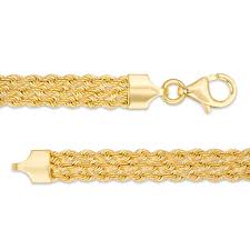 rope chain v necklace in 14k gold