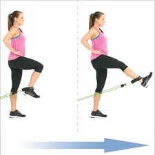 standing leg extension with bands