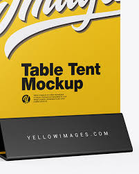 25 best free menu mockup templates. Plastic Table Tent Mockup In Stationery Mockups On Yellow Images Object Mockups