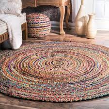 round multicolor rug jute rugs carpets