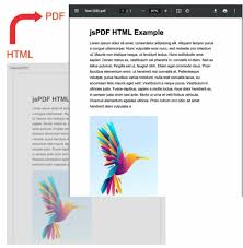 jspdf html exle with html2canvas for