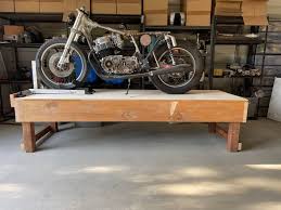 making a motorcycle work bench from