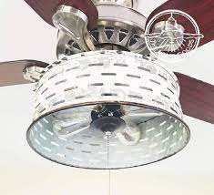 Drum Ceiling Fan Light Kit Of Rustic