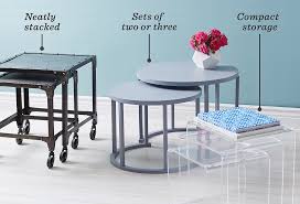 Packing two in the space of one, without sacrificing style, this innovative nesting table offers tremendous versatility and functionality for virtually any room in your home. The Essential Guide To Nesting Tables One Kings Lane