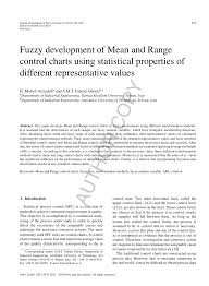 Pdf Fuzzy Development Of Mean And Range Control Charts